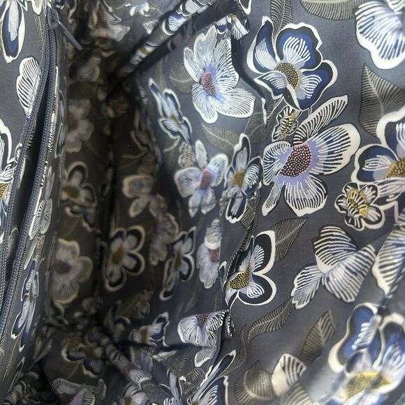 Vera Bradley Teddy Bear Fleece Sherpa Small Backpack Pockets Thunder Blue Color - Picture 4 of 5